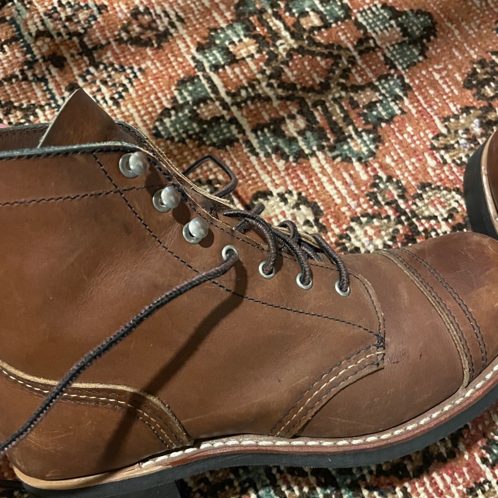 Red Wing Shoes Brown Leather Lace-Up Ankle Boots - Picture 4 of 5
